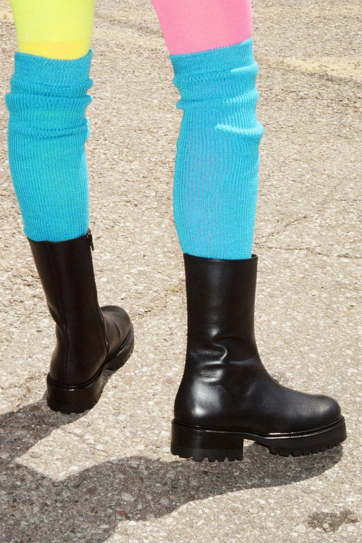 Nicole Saldaa VENDOLA BOOT IN LEATHER - BLACK 
